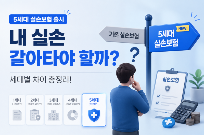 5세대 실손보험 출시, 내 실손 갈아타야 할까? 세대별 차이 총정리!