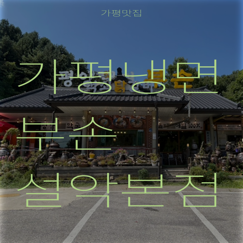 ️ 가평맛집 부손 설악본점  아기랑 가기 좋았던 평양냉면·석쇠닭갈비 맛집