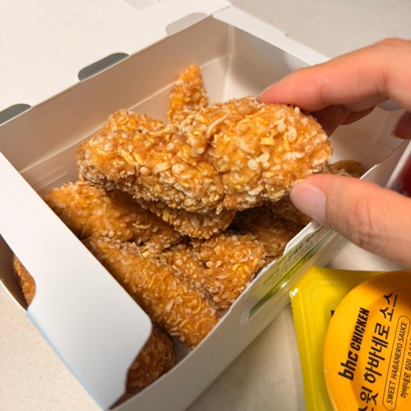 커링클 대신 주문한 bhc콰삭킹 후기 그리고 칼로리