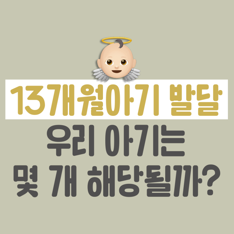 13개월 아기 발달 특징｜우리 아기 발달 체크리스트