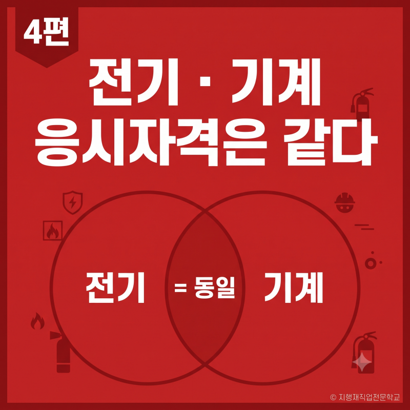 소방설비기사 응시자격, 전기와 기계는 조건이 똑같습니다