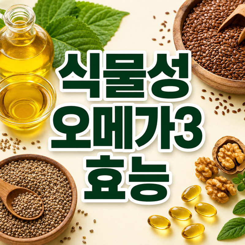 식물성 오메가3 효능 4가지, 일반 오메가3와 차이점은?