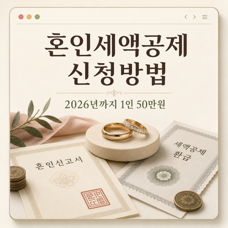 혼인세액공제 신청방법, 필요서류 정리