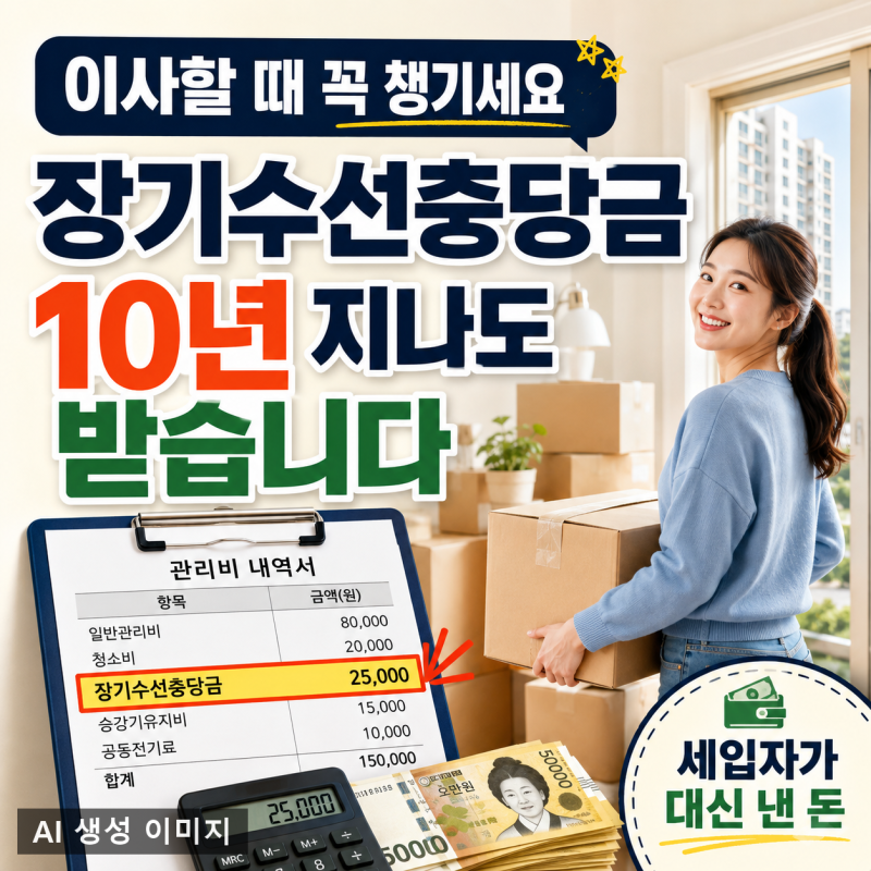 이사할 때 꼭 챙기세요 — 장기수선충당금, 10년 지나도 받을 수 있습니다