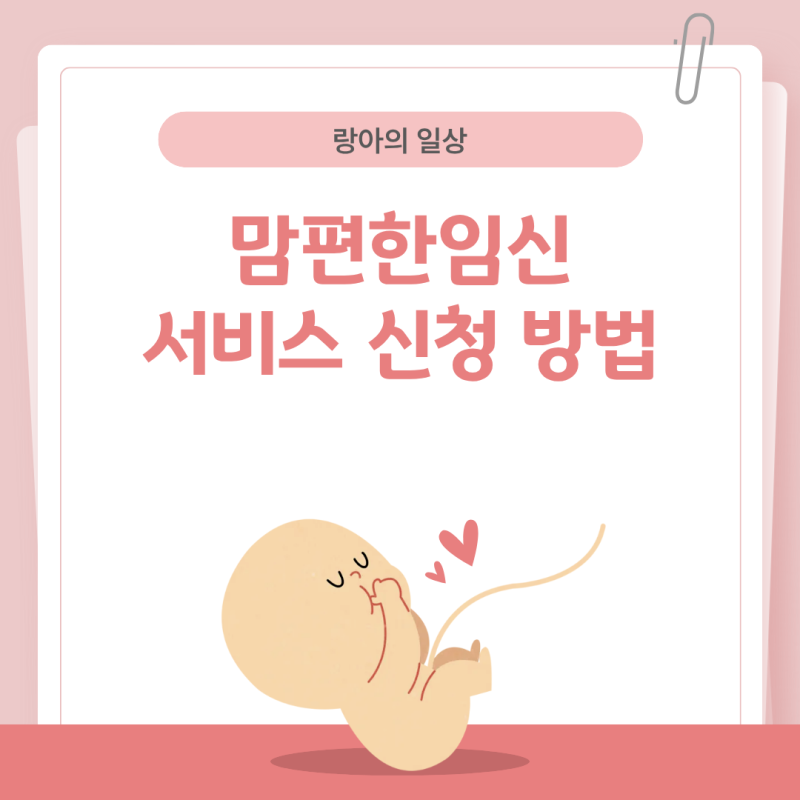 임신초기 할 일ㅣ국민행복카드, 맘편한임신 서비스 신청 방법