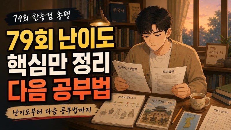 79회 한능검 난이도 총정리｜점수보다 먼저 봐야 할 출제 포인트와 다음 공부법