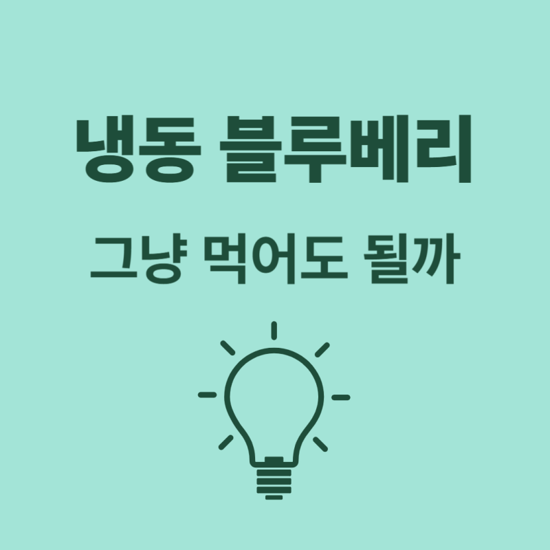 냉동 블루베리 씻어야 할까, 식품 유형부터 세척과 보관법까지