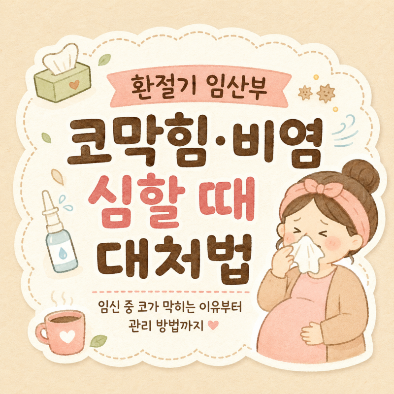 환절기 임산부 코막힘·비염 심할 때 대처법｜임신 중 코가 막히는 이유부터 관리 방법까지