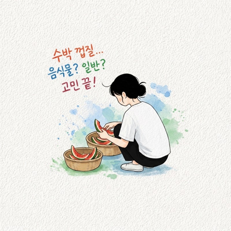 수박 껍질 음식물인지 일반쓰레기인지와 버리는 법 활용법까지
