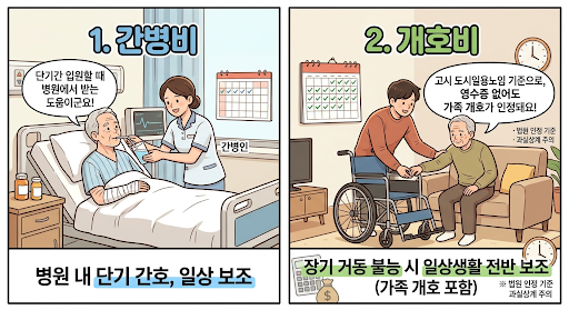 교통사고 자동차보험 간병비 vs 개호비 차이점과 청구 노하우