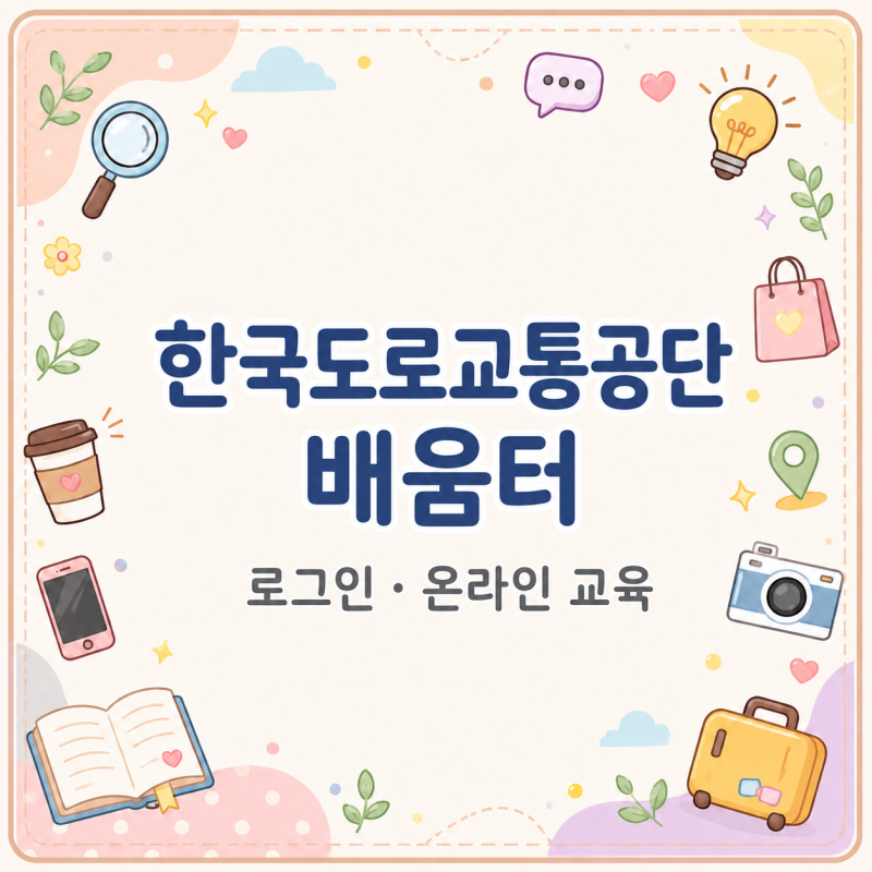 교육 어디서 듣지? 한국도로교통공단 배움터 로그인
