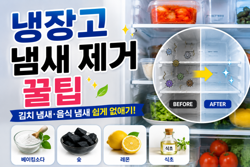 냉장고 냄새 제거 꿀팁｜김치 냄새·음식 냄새 쉽게 없애기