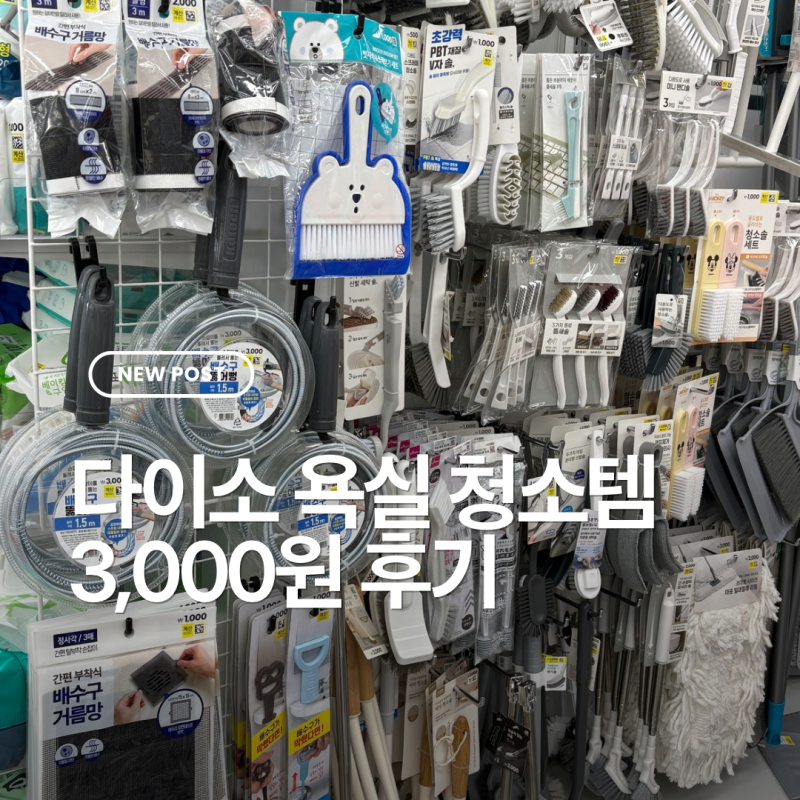 다이소 욕실 청소템 3000원 후기, 변기솔은 최고인데 바닥솔은 아쉬워요