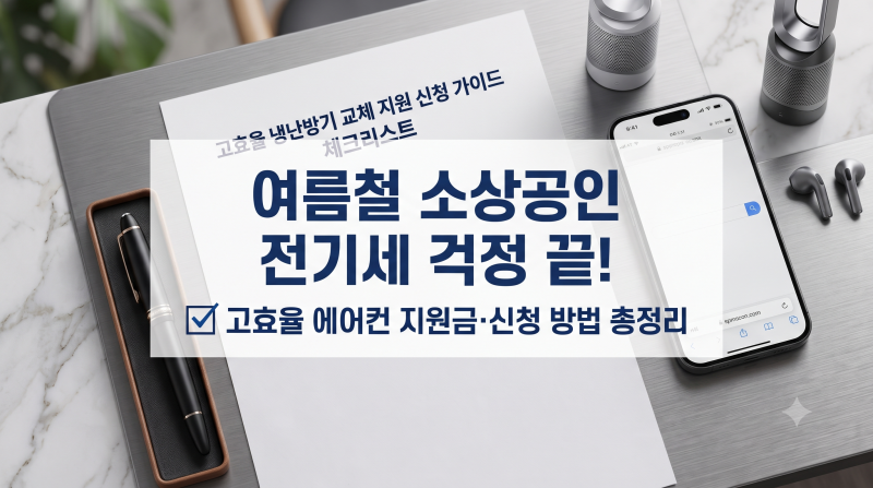 2026년 여름철 소상공인 전기 요금 줄이는 고효율 냉난방기 지원금 최대 160만 원 받는 법