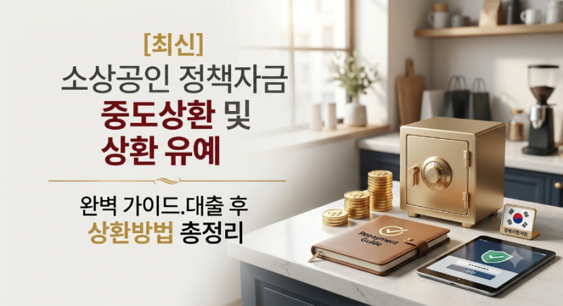 [최신] 소상공인 정책자금 중도상환 및 상환유예 완벽 가이드｜대출 후 상환방법 총정리