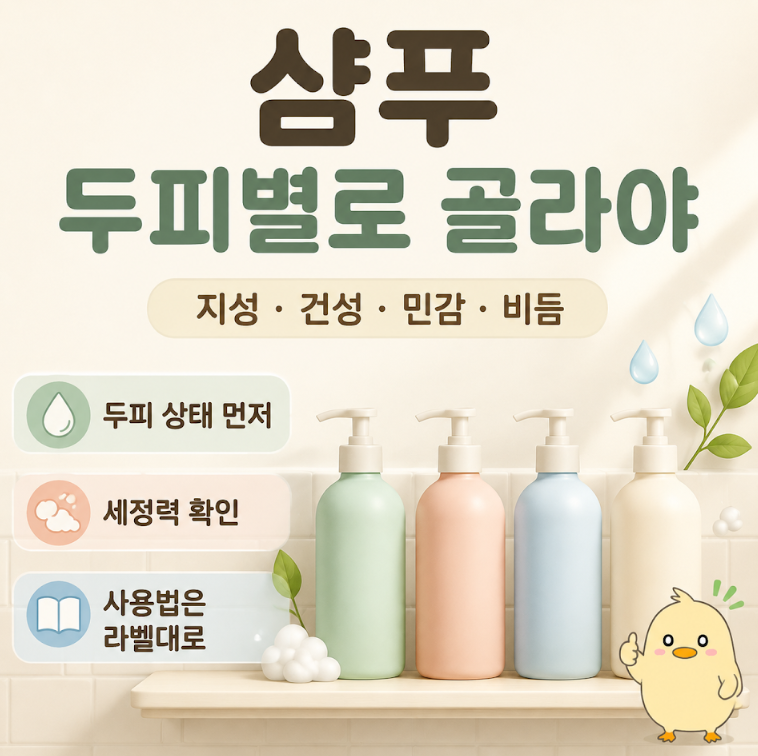 샴푸추천, 두피타입별로 골라야 하는 이유