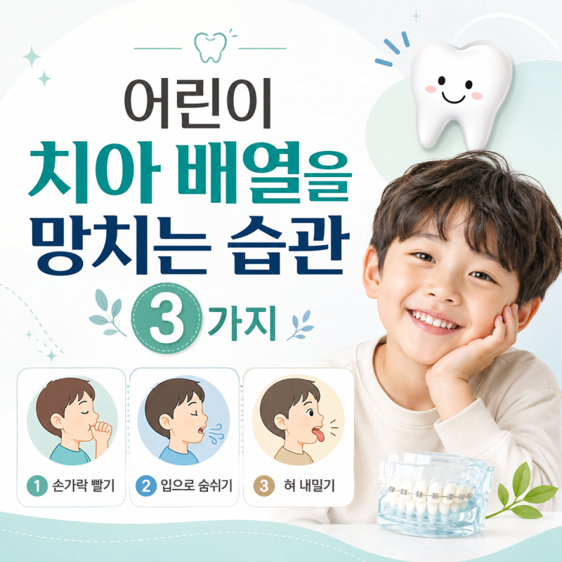아이 부정교합은 유전일까? 치아 배열을 망치는 습관 3가지