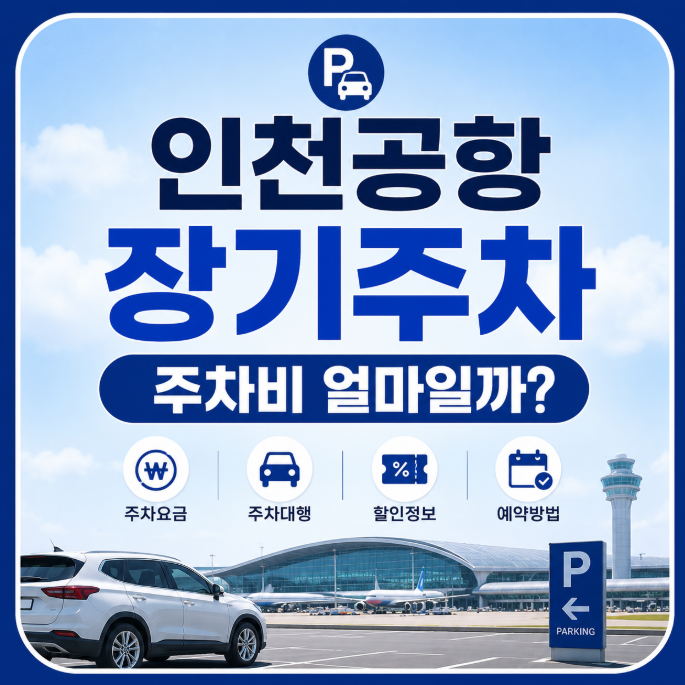인천공항 장기주차장 주차요금 할인 무료 발렛 예약 방법