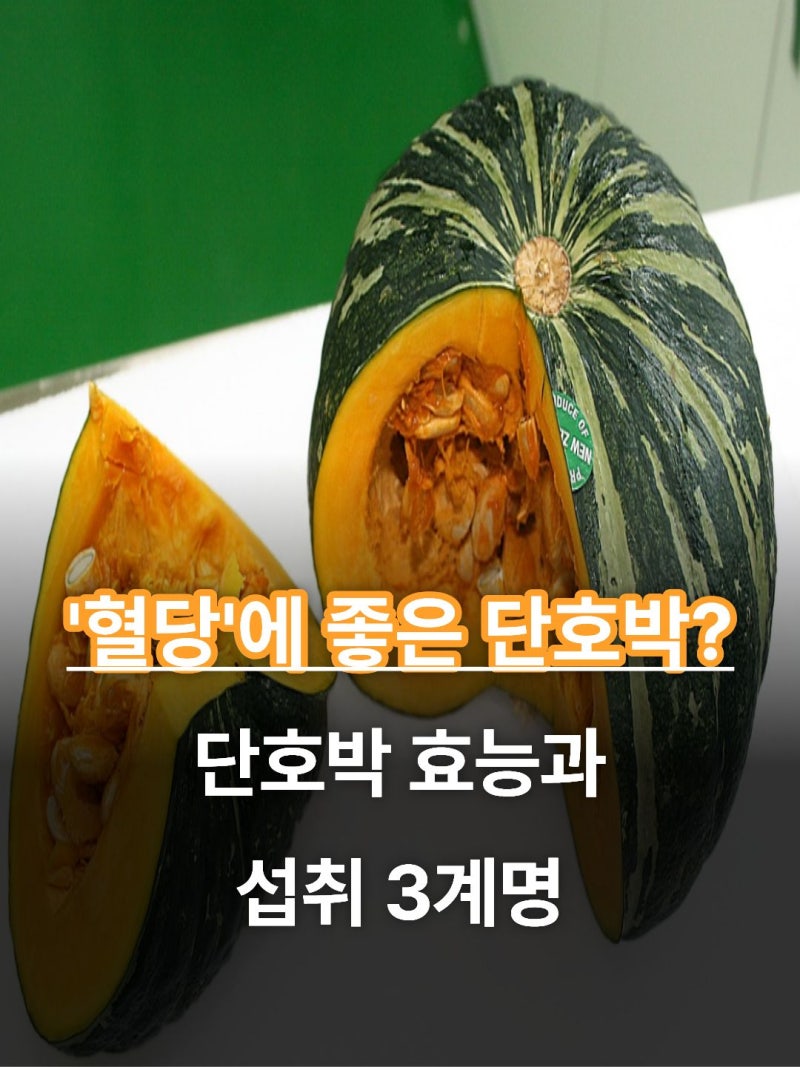 "혈당 폭발할까 봐 못 먹었다고요?" 단호박 효능과 섭취 3계명의 비밀