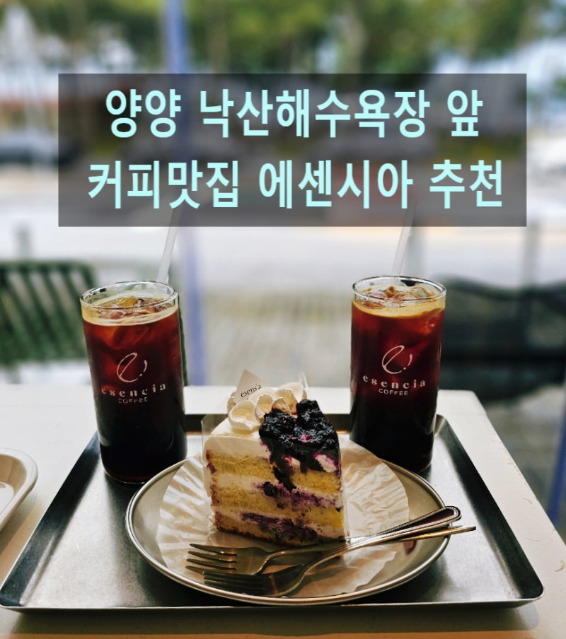 양양 낙산해수욕장 베이커리 카페, 고급원두 맛에 디저트까지 맛있는 추천 커피맛집 - 에센....