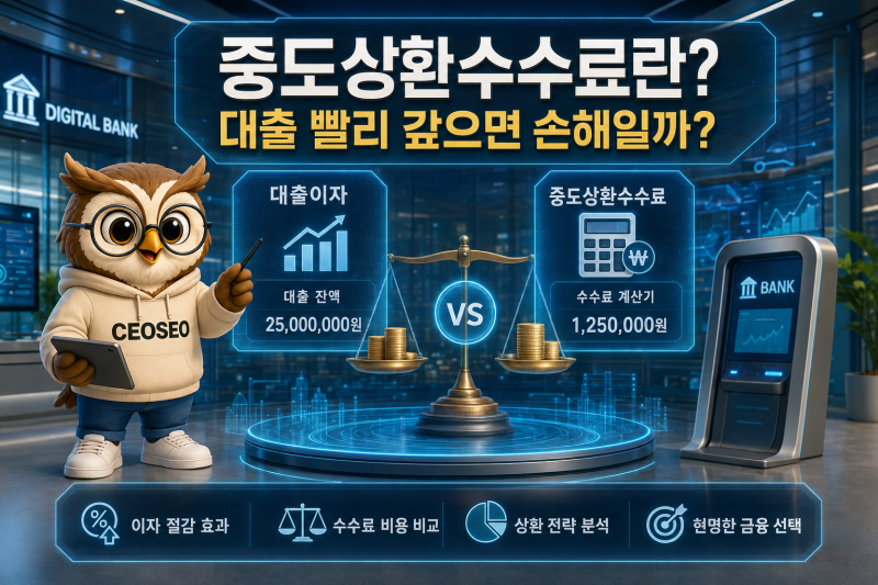 중도상환수수료란? 대출 빨리 갚으면 손해일까, 이자 아끼는 게 더 클까?