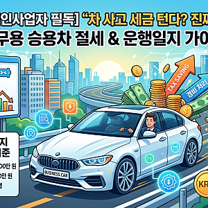 [개인사업자 절세] "차 사서 사업 경비로 턴다고?" 업무용 승용차 절세법 & 운행일지 작성 기....