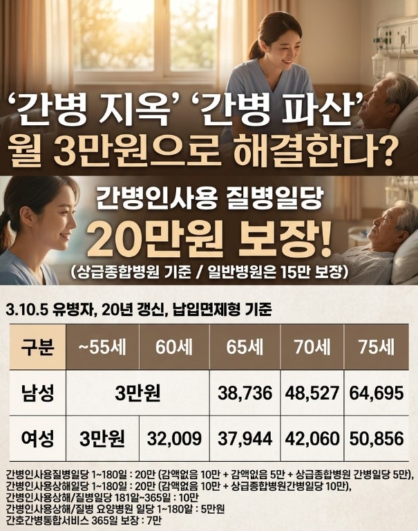 선택이 아닌 필수! 모두를 위한 간병 보험!!