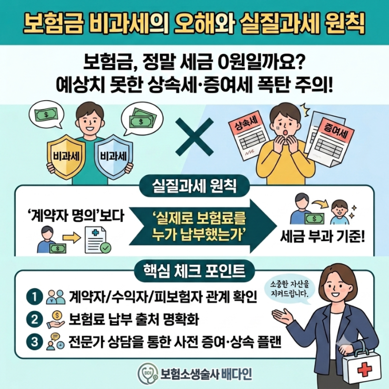 보험금 받으면 세금 0원? 부모님이 낸 보험료 때문에 상속세 폭탄 맞는 이유
