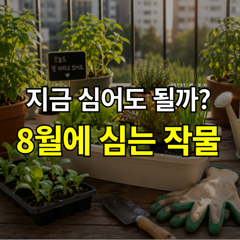 8월에 심는 작물 뭐가 있을까? 텃밭, 베란다 채소 종류