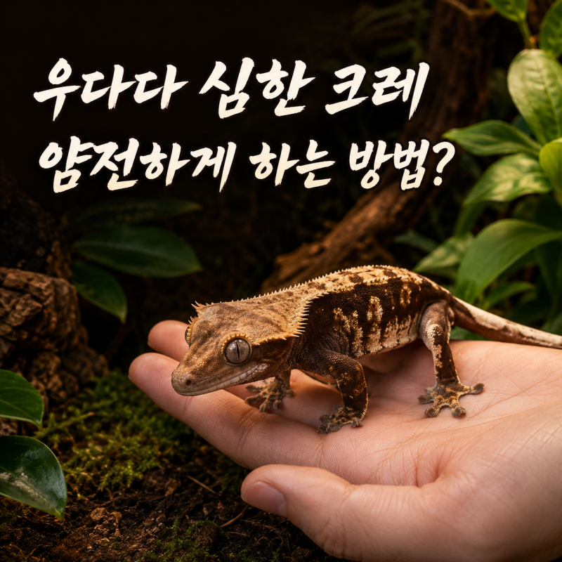 우다다 심한 게코? 크레스티드게코 도마뱀키우기 크레 핸들링 방법