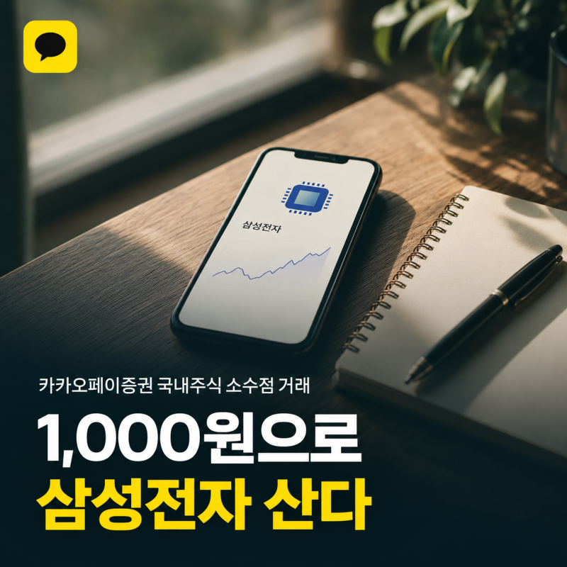 카카오페이증권 국내주식 소수점 거래 시작, 1000원으로 삼성전자 사는 법
