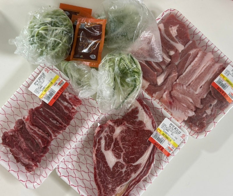 수원 화서시장 화서푸줏간 신선하고 가성비 좋은 정육점 한우꽃등심, 한돈특수모듬