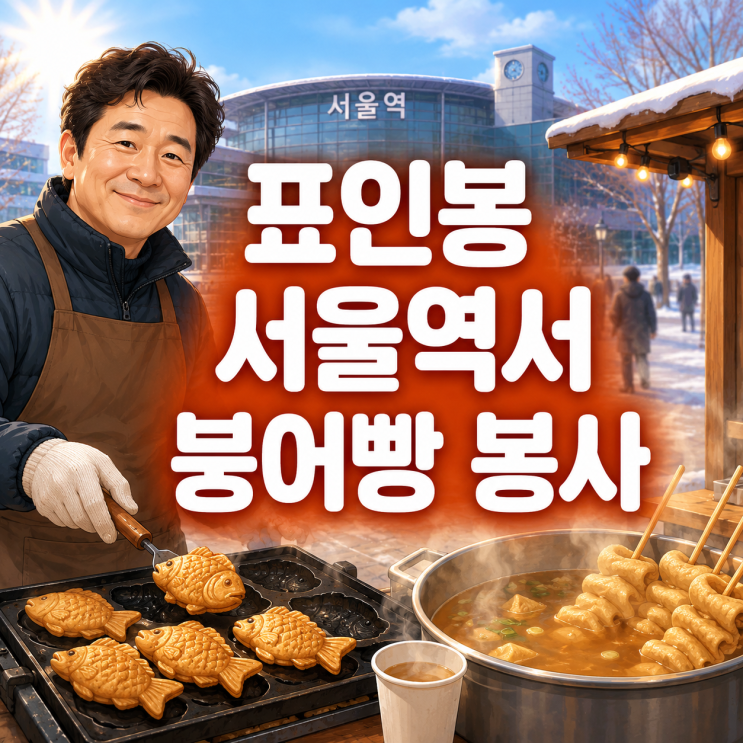 <b>표인봉</b>, 방송에서 안 보이더니 <b>서울역</b>에서 <b>붕어빵</b> 굽고 있었다…시....