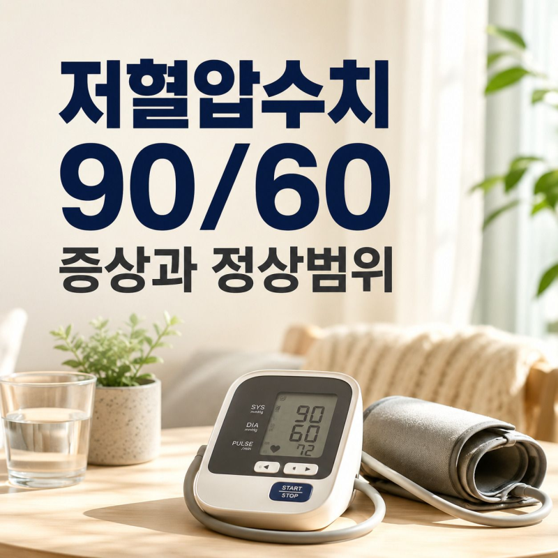 저혈압수치 90/60 증상과 정상범위