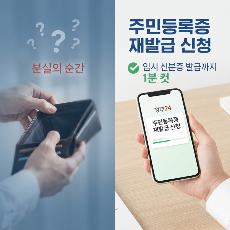 주민등록증 잃어버렸을 때 당황하지 않고 대처하는 법, 정부24 재발급 신청부터 임시 신분증 ....