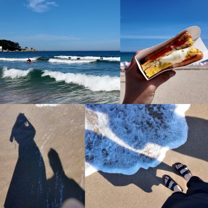 송정해수욕장 물놀이 정보 총정리 (주차/샤워/파라솔) & 문토스트 본점