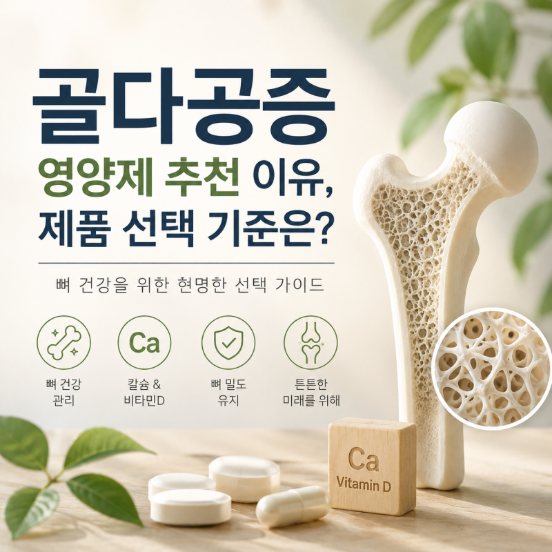 골다공증 영양제 추천 이유, 제품 선택 기준은?