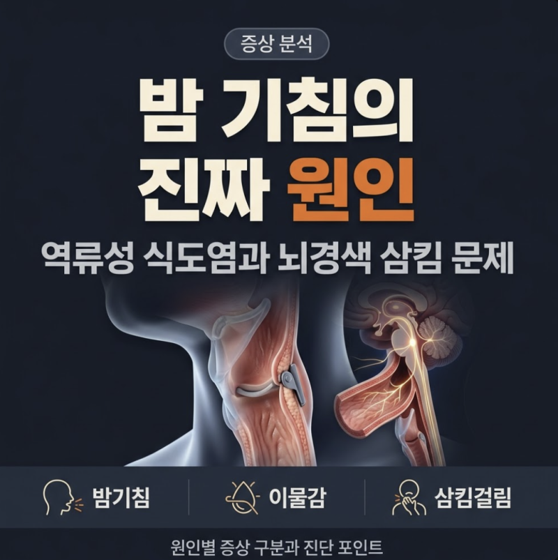 뇌경색 이후 밤 기침, 역류성 식도염과 삼킴 문제 사이에서