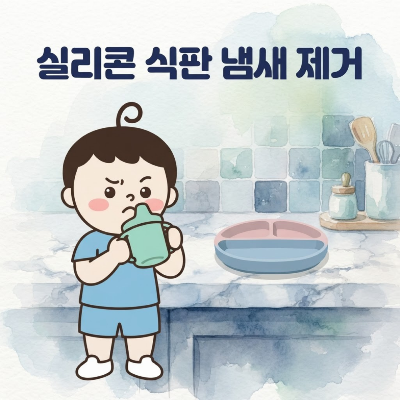 실리콘 식판 냄새 제거 빨대컵 냄새 원인 두돌