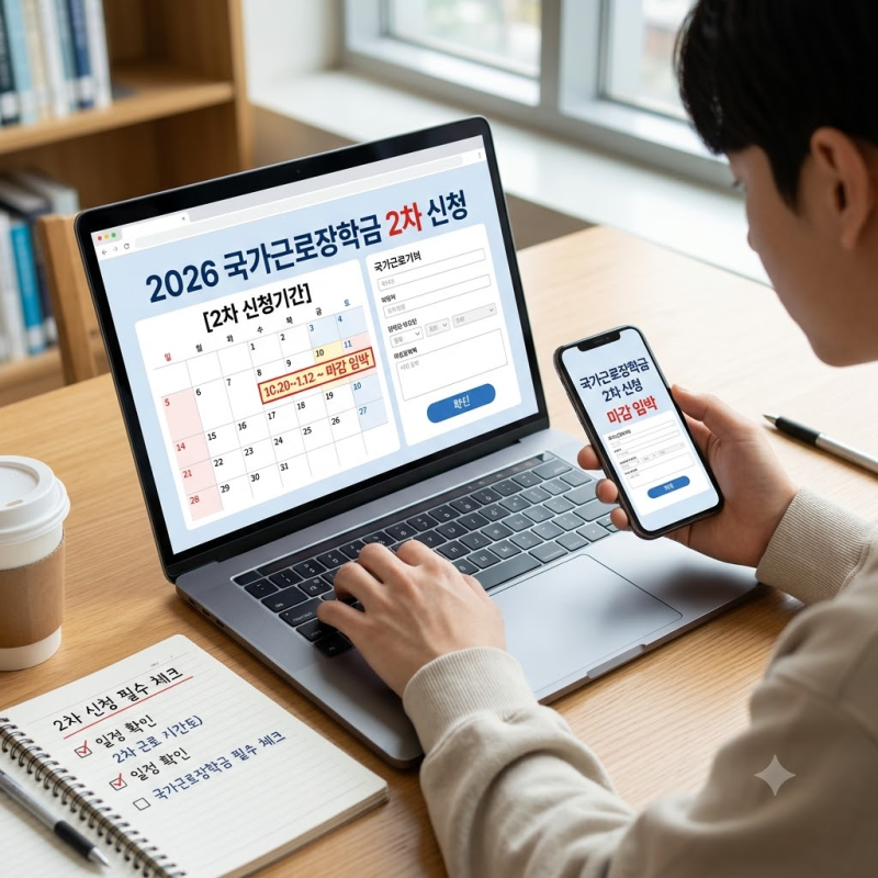 2026년 국가근로장학금 2차 신청 총정리 신청기간·결과·지급일 확인하기