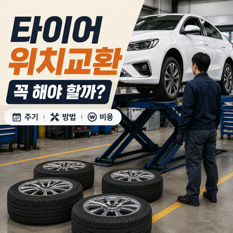 타이어 위치교환 꼭 해야 할까? 주기·방법·비용까지 알아보기