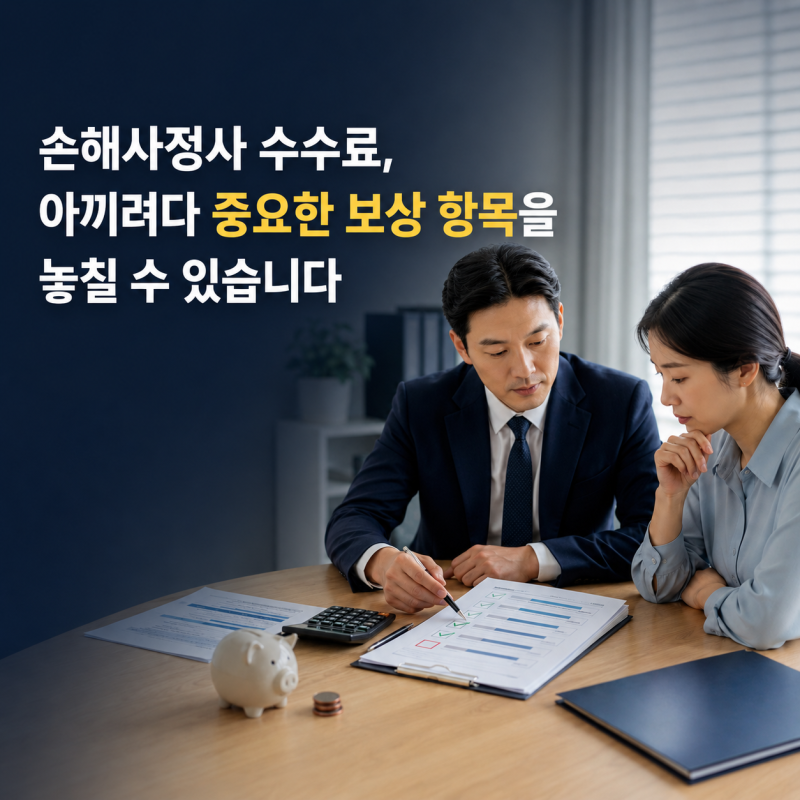 손해사정사 수수료, 아끼려다 중요한 보상 항목을 놓칠 수 있습니다