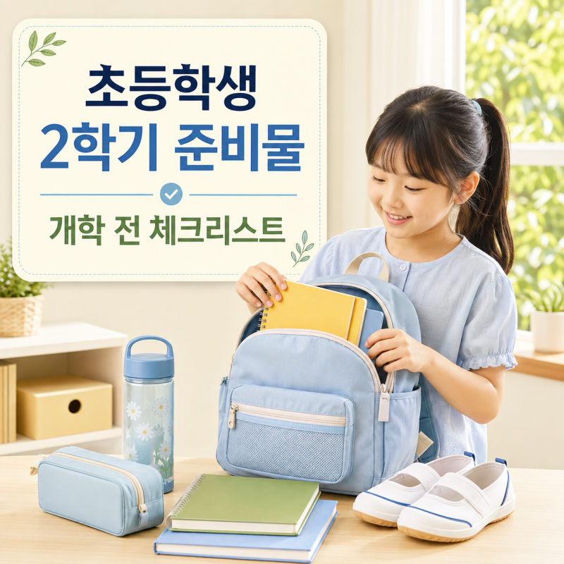 초등학생 2학기 준비물 체크리스트, 개학 전 학용품부터 책가방까지