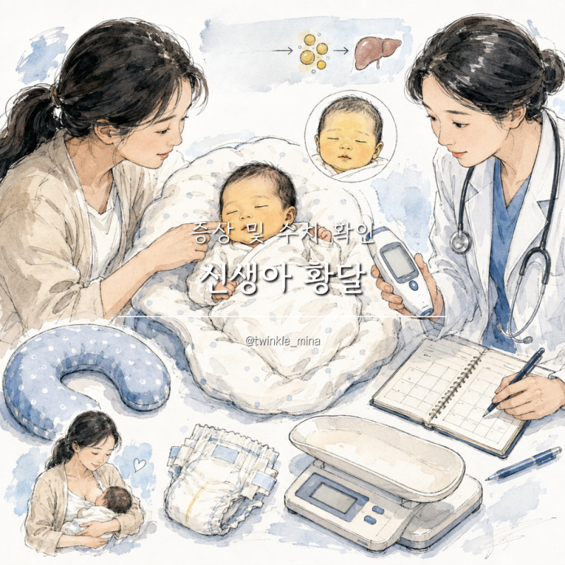 모유 먹는 아기 신생아 황달 원인 증상 얼굴에만 있다면? 수치 확인