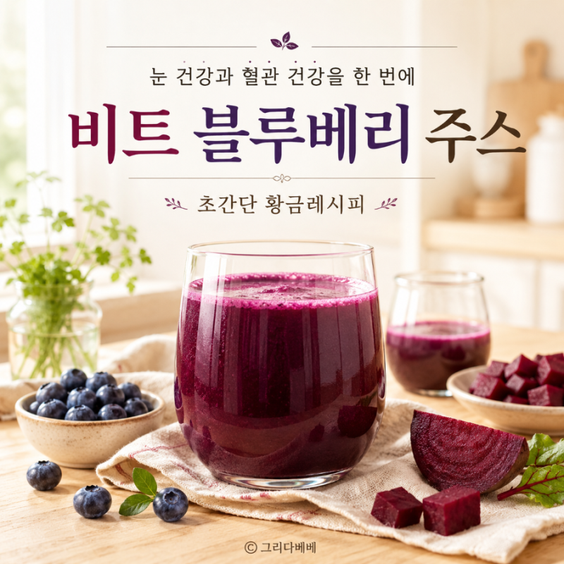 눈 건강과 혈관 건강을 한 번에 비트 블루베리 주스 초간단 황금레시피