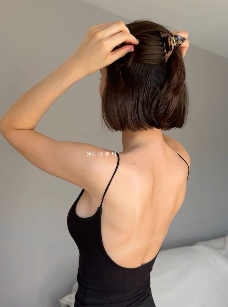 긴머리 단발머리 헤어 집게핀 하는법