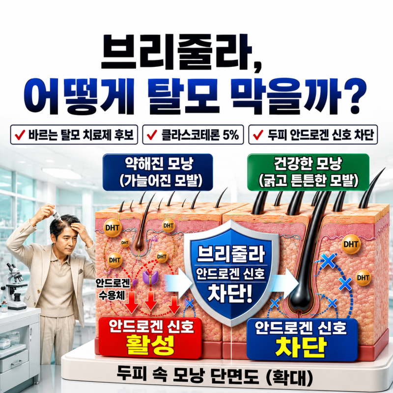 탈모약 판도 바뀔까? 탈모 신약 브리줄라, 머리카락 539% 증가? 효과·부작용·출시일 총정리
