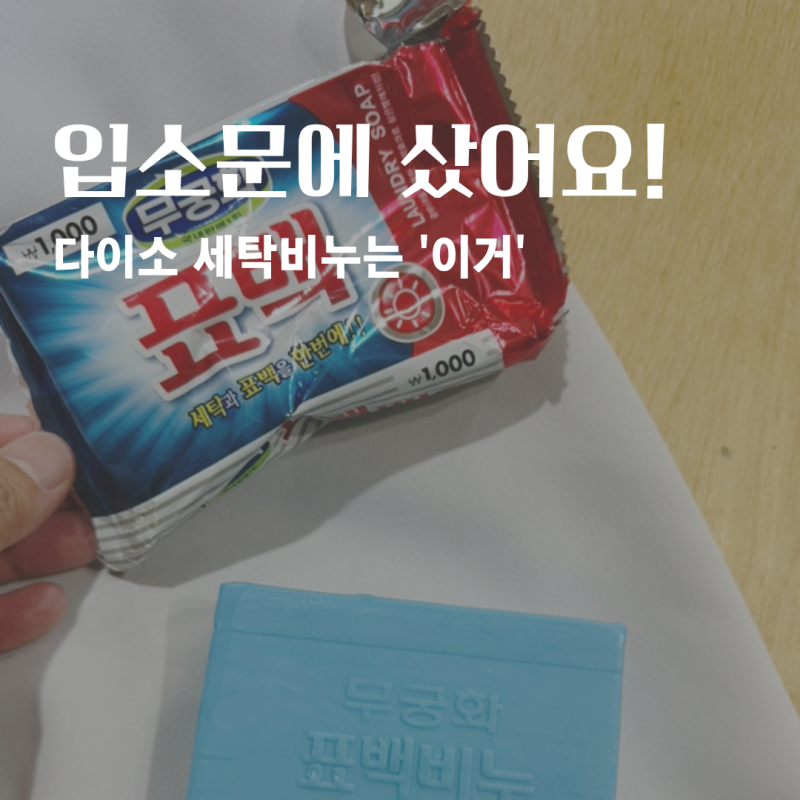 다이소 가면 꼭 사라는 '그 비누', 직접 써봤더니,