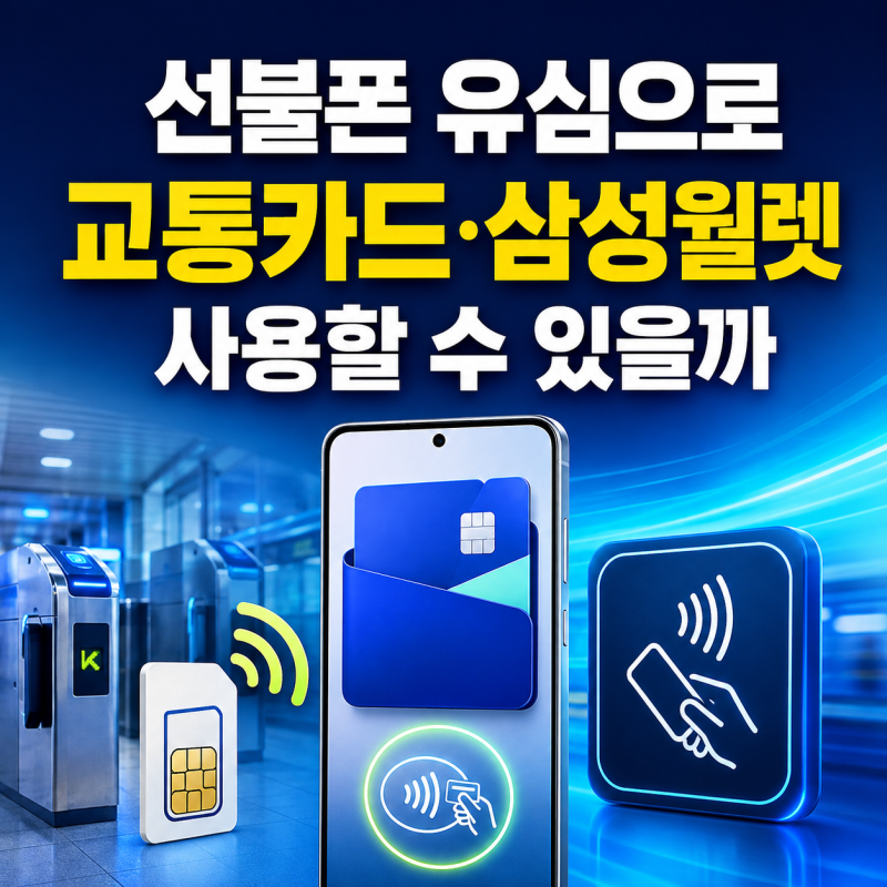 선불폰 유심으로 교통카드·삼성월렛을 사용할 수 있을까?