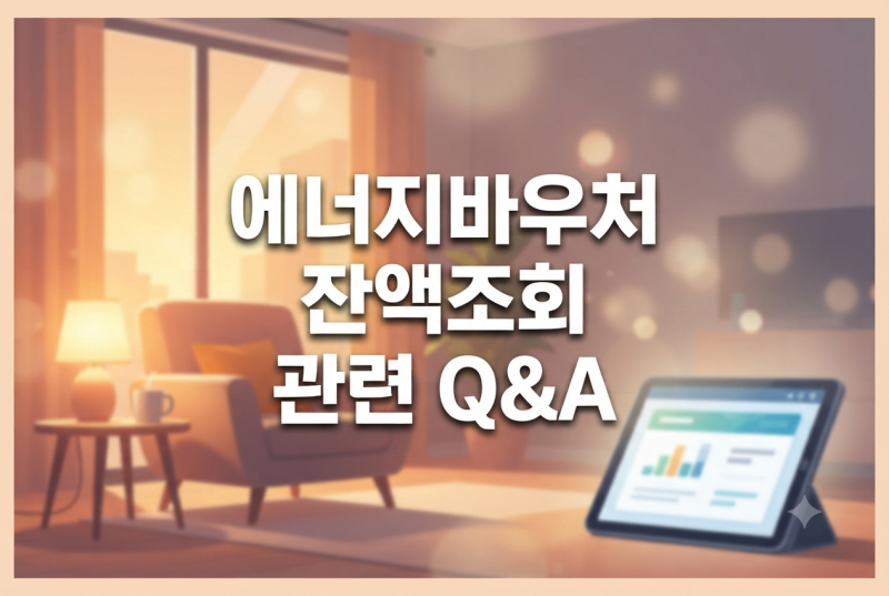2026 에너지바우처 잔액조회 방법｜동절기 사용기간·남은 지원금 확인